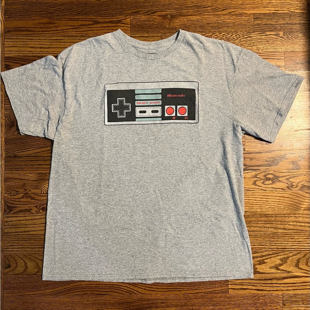 🔥 Nintendo Original NES Controller T-Shirt Extra Large XL Heather Gray 🔥